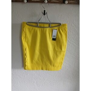 NWT Yellow Lined Banana Republic Skirt With Scalloped Edges Size 4